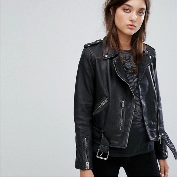 All Saints Jackets & Blazers - All‎ Saints Balfern Leather Biker Jacket Black- NWOT 0